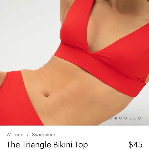 Everlane Other - Everlane Red Triangle Bikini Top Medium